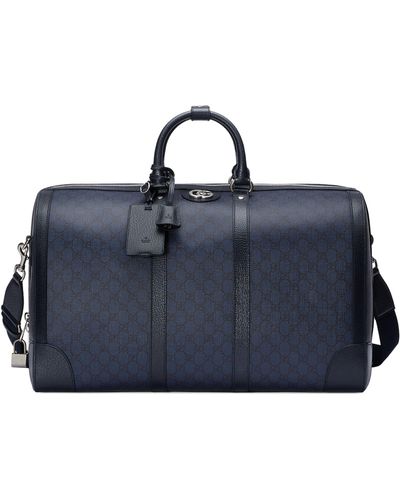 Gucci Large Gg Supreme Ophidia Duffle Bag - Blue