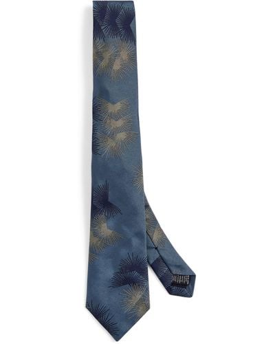 Paul Smith Silk Printed Tie - Blue