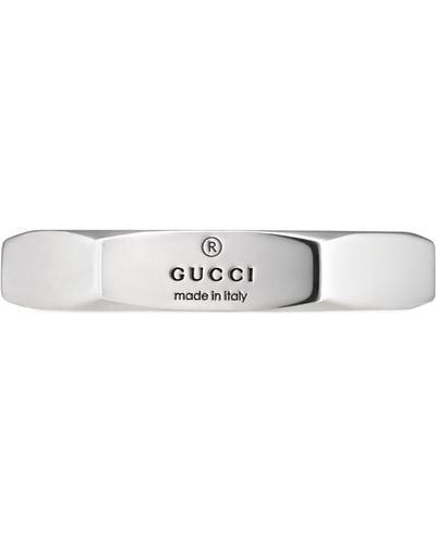 Gucci Trademark Hexagon Ring - White