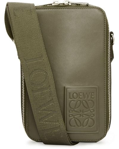 Loewe Leather Vertical Cross-body Bag - Green