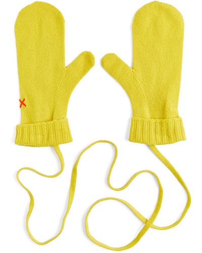 Chinti & Parker Wool-cashmere Mittens - Yellow