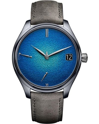 H. Moser & Cie. Tantalum Endeavour Perpetual Calendar Watch 42mm - Blue