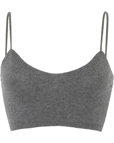 Cashmere In Love Cashmere-wool Evie Bralette - Gray