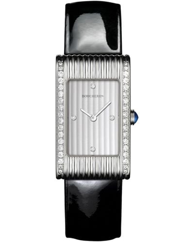 Boucheron Stainless Steel And Diamond Reflet Watch 21mm - Metallic