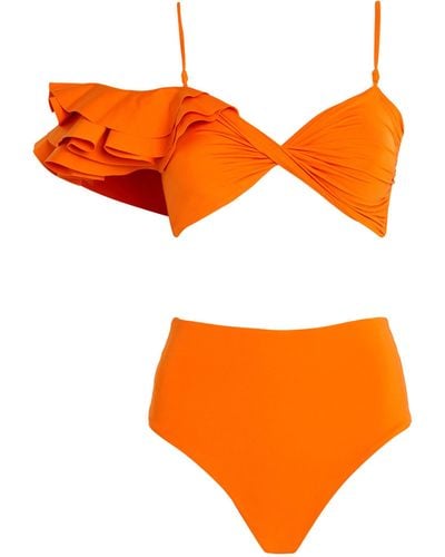 Maygel Coronel Ruffle-trim Cris Bikini - Orange