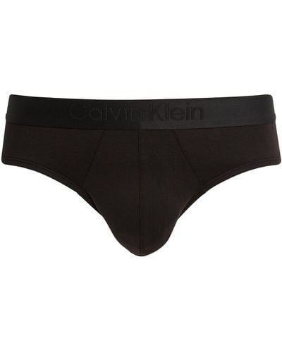 Calvin Klein Low-rise Tonal Briefs (pack Of 3) - Black