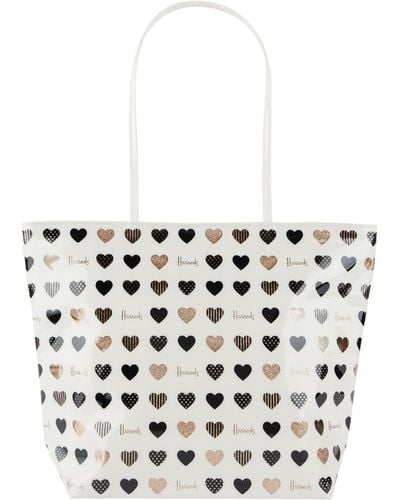 Harrods Glitter Hearts Tote Bag - Multicolour