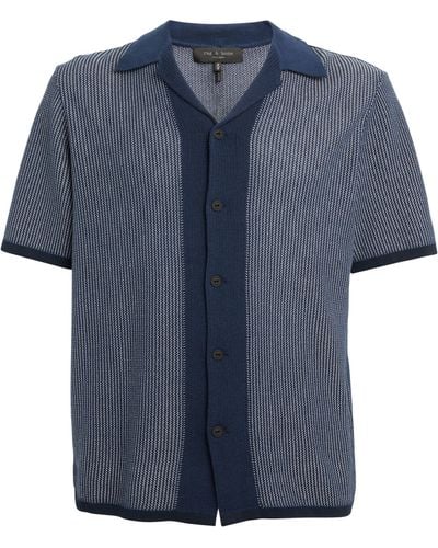 Rag & Bone Knitted Harvey Shirt - Blue