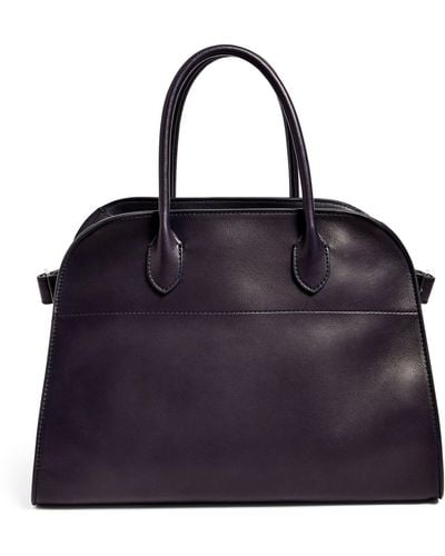 The Row Leather Margaux 15 Top-handle Bag - Purple