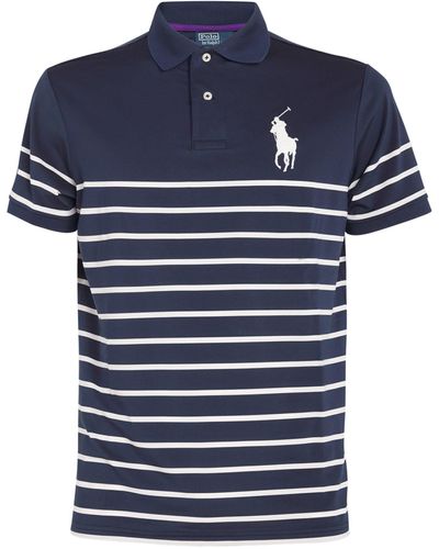 RLX Ralph Lauren Cotton Striped Polo Shirt - Blue