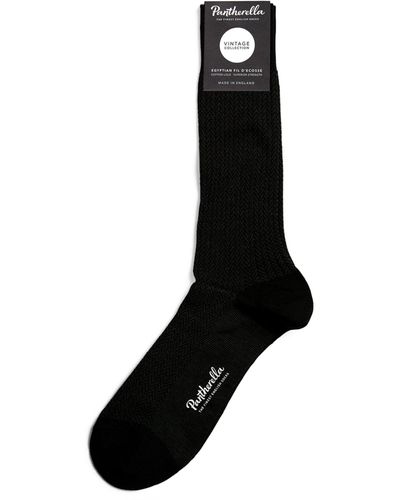 Pantherella Cotton Herring Socks - Black
