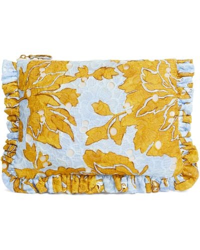 La DoubleJ Floral Hand Pochette Bag - Yellow