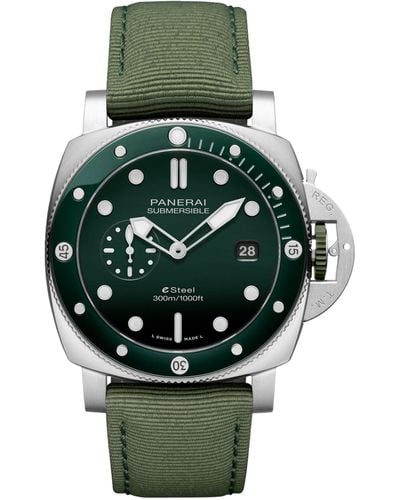 Panerai Stainless Steel Submersible Watch 44mm - Green