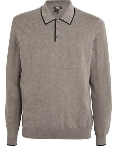 PAIGE Knitted Polo Shirt - Gray