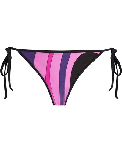 Emilio Pucci Pucci Marmo Print Bikini Bottoms - Purple