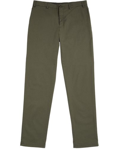 Canali Stretch-cotton Chinos - Green