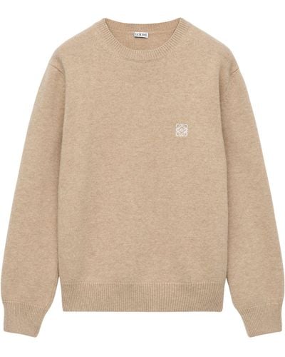 Loewe Wool Anagram Sweater - Natural