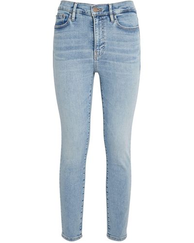 FRAME Le High Skinny Cropped Jeans - Blue
