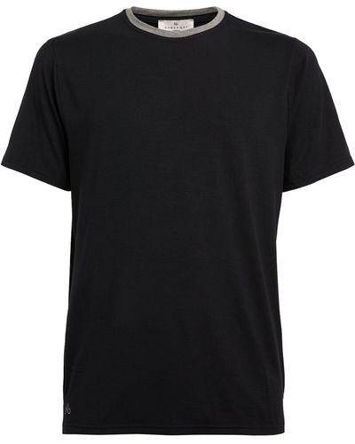 Homebody Contrast-neck Lounge T-shirt - Black
