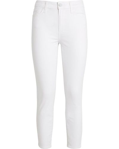 PAIGE Cropped Hoxton High-rise Skinny Jeans - White