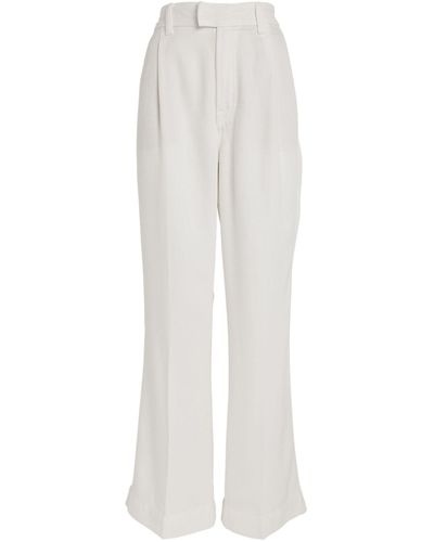 7 For All Mankind Pleated Trousers - White