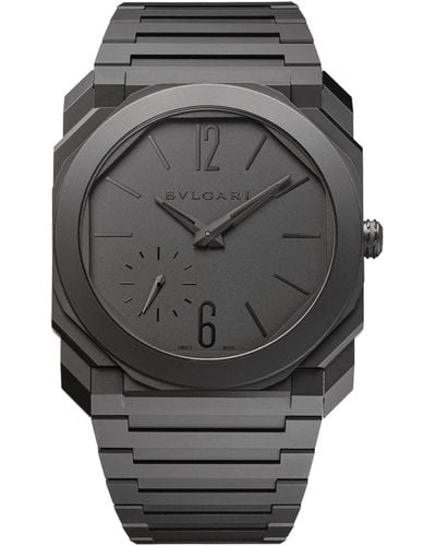 BVLGARI Ceramic Octo Finissimo Watch 40mm - Black