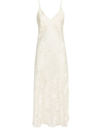 Natori Silk-blend Jacquard Ines Nightgown - White