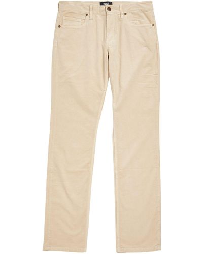 PAIGE Corduroy Federal Slim Trousers - Natural