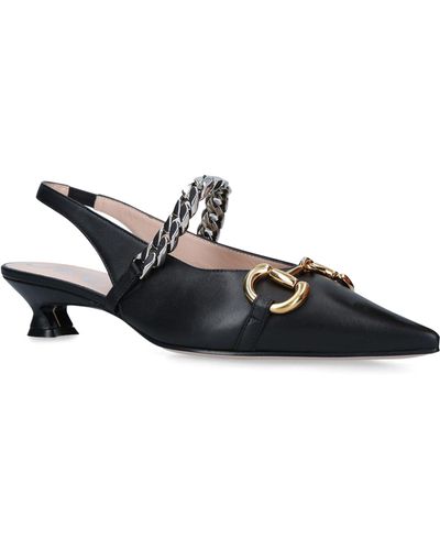 Gucci Leather Pump With Horsebit - Black