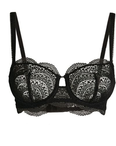 Simone Perele Lace Half-cup Bra - Black