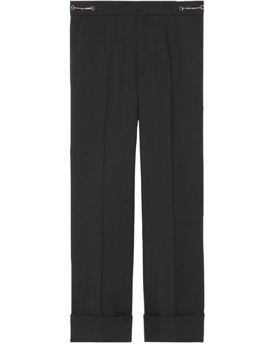 Gucci Horsebit-detail Tailored Trousers - Black