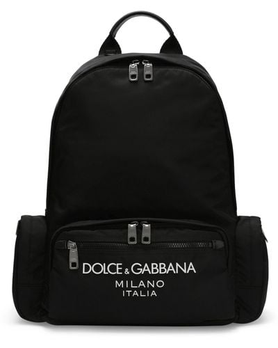 Dolce & Gabbana Logo Backpack - Black