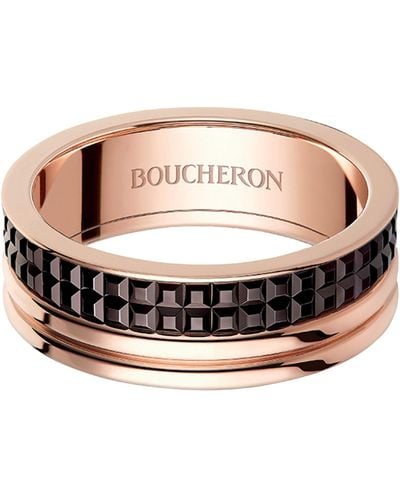 Boucheron Large Rose Gold Quatre Classique Wedding Ring - Brown