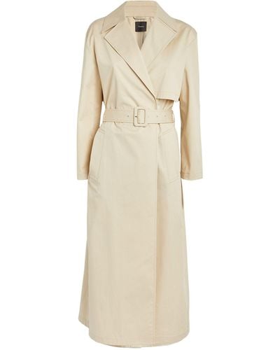 Theory Stretch-cotton Belted Trench Coat - Natural