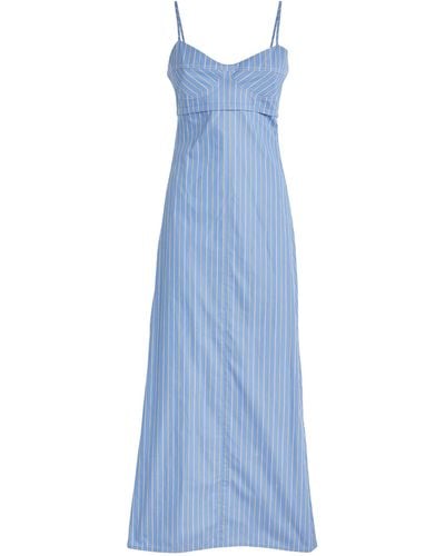 Victoria Beckham Cami Striped Maxi Dress - Blue