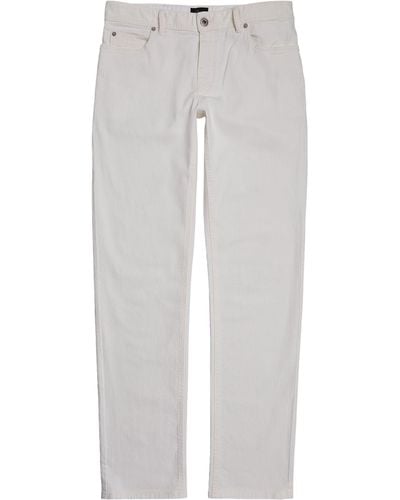 Brioni Cotton-blend White Jeans - Gray