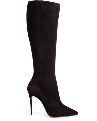 Christian Louboutin Kate Suede Boots 100 - Black