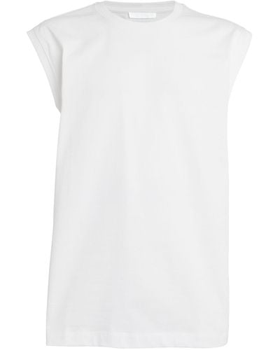 Helmut Lang Sleeveless Back Logo T-shirt - White