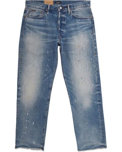 Polo Ralph Lauren Distressed Straight Jeans - Blue