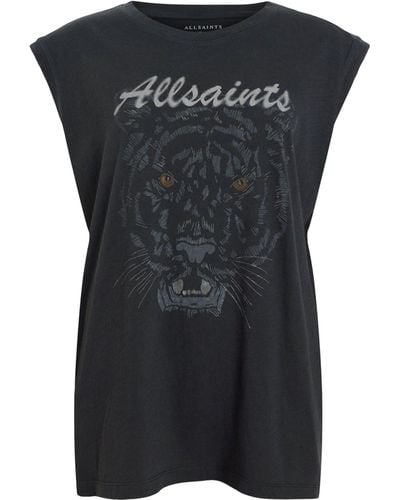 AllSaints Sleeveless Hunter Brooke T-shirt - Black