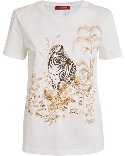 Max Mara Cotton Graphic T-shirt - White