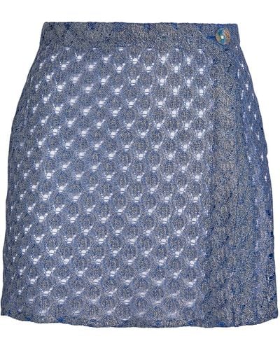 Missoni Metallic Mini Skirt - Blue