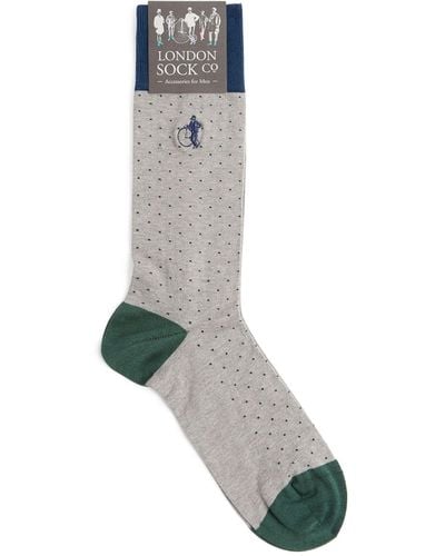 London Sock Company Spot Of Style Socks - Grey