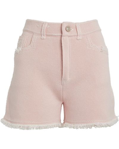 Barrie Cashmere-cotton Shorts - Pink