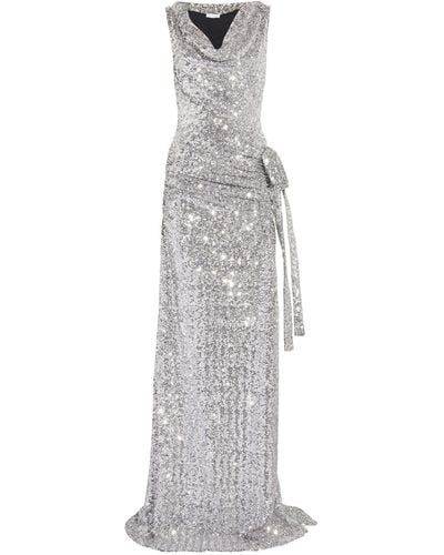 Rabanne Sequin-embellished Gown - White