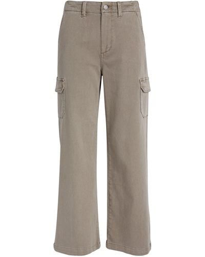 PAIGE Carly Wide-leg Cargo Jeans - Gray