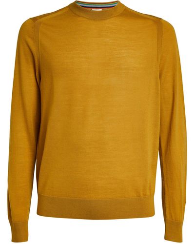 Paul Smith Merino Wool Crew-neck Sweater - Yellow