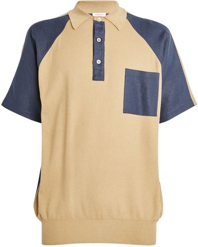Giuliva Heritage Relaxed Contrast Polo Shirt - Blue