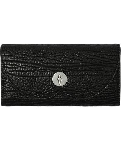 Burberry Leather Continental Chess Wallet - Black