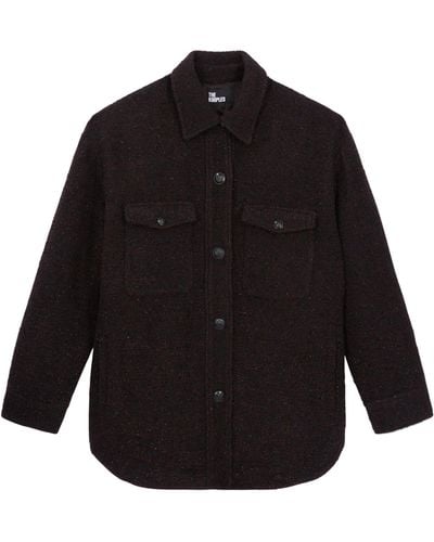 The Kooples Tweed Overshirt - Black